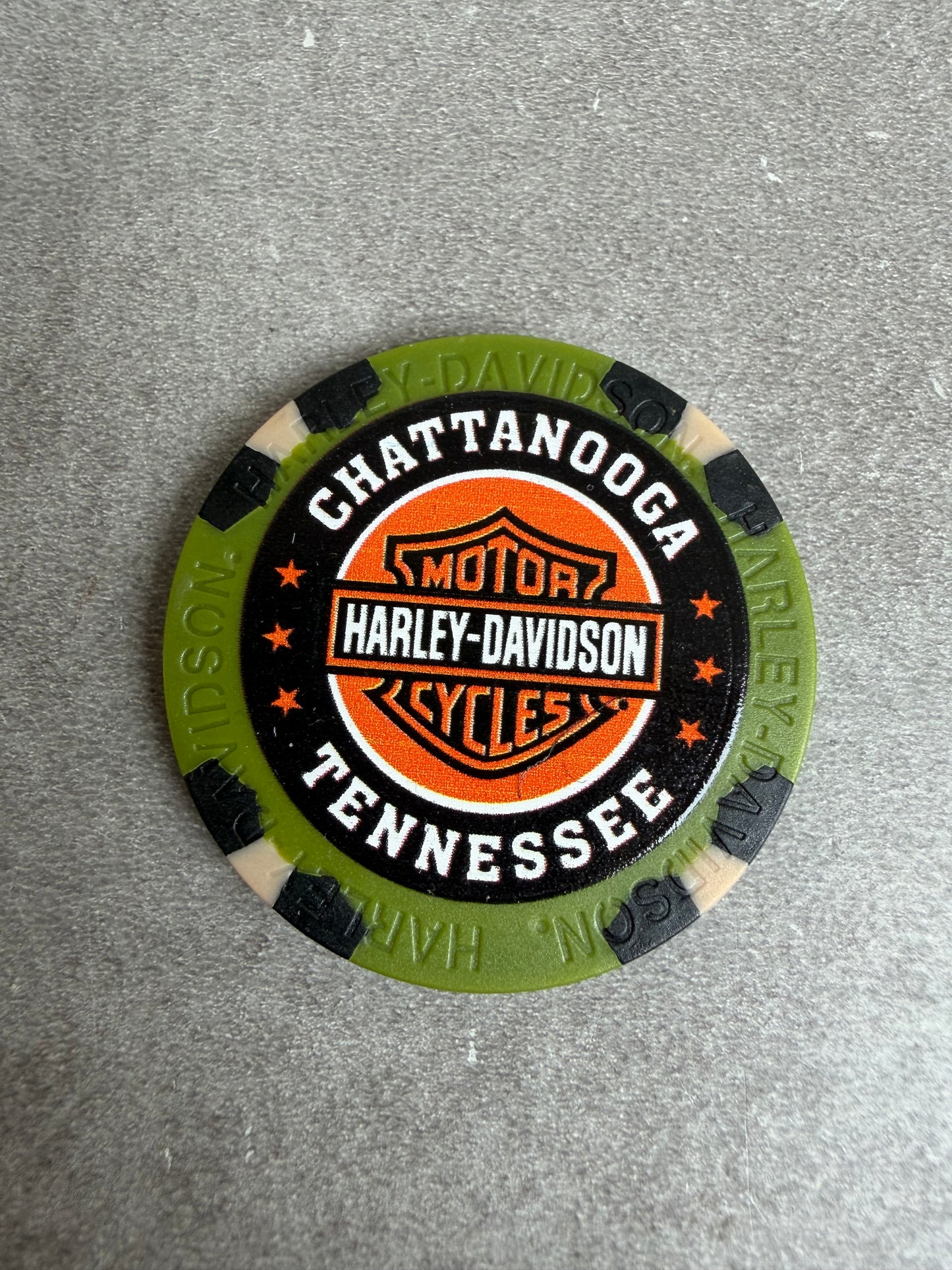 Harley Davidson jeton de poker Tennessee Chatanooga