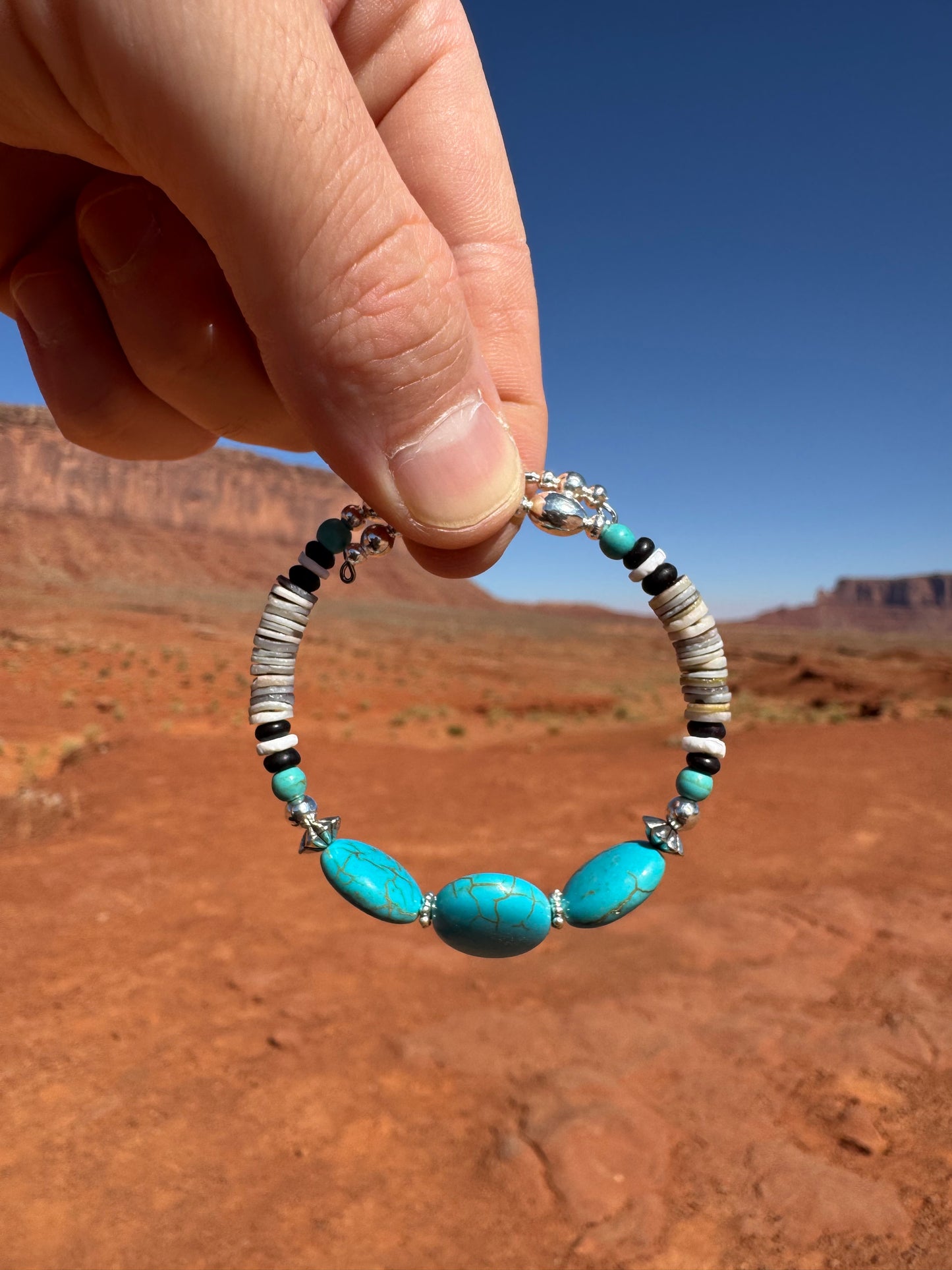 Bracelet Navajo provenant de Monument Valley (taille ajustable)