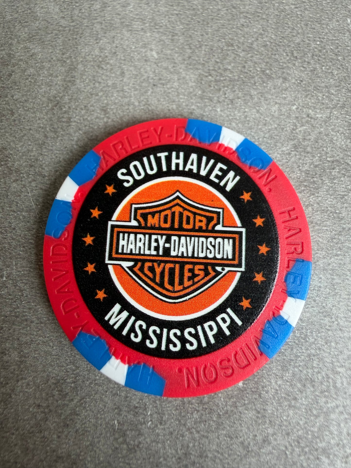 Harley Davidson jeton de poker Mississipi Southaven