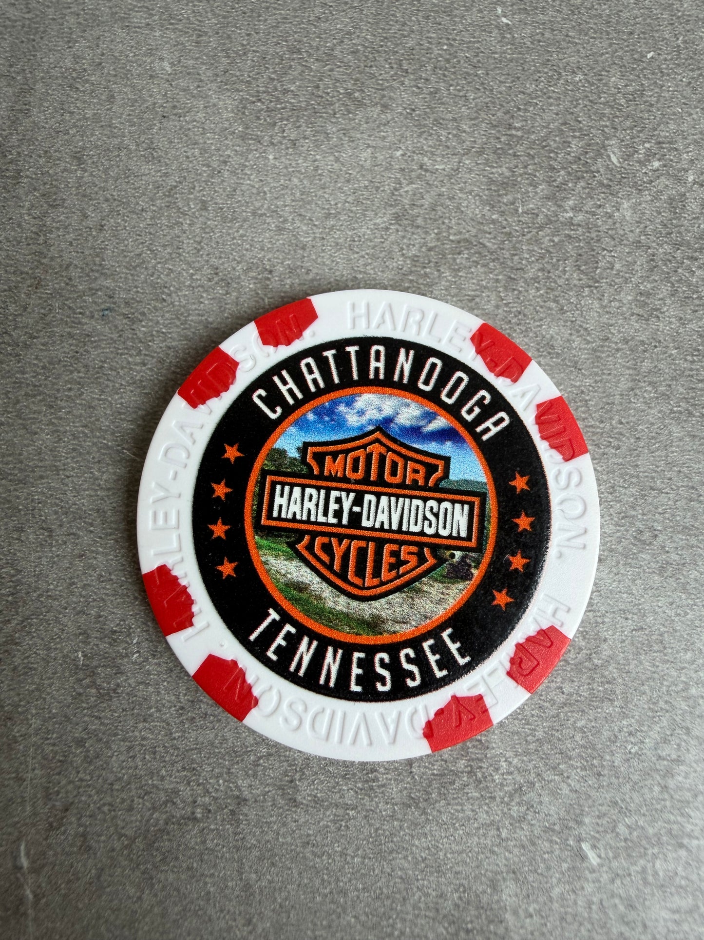 Harley Davidson jeton de poker Tennessee Chatanooga