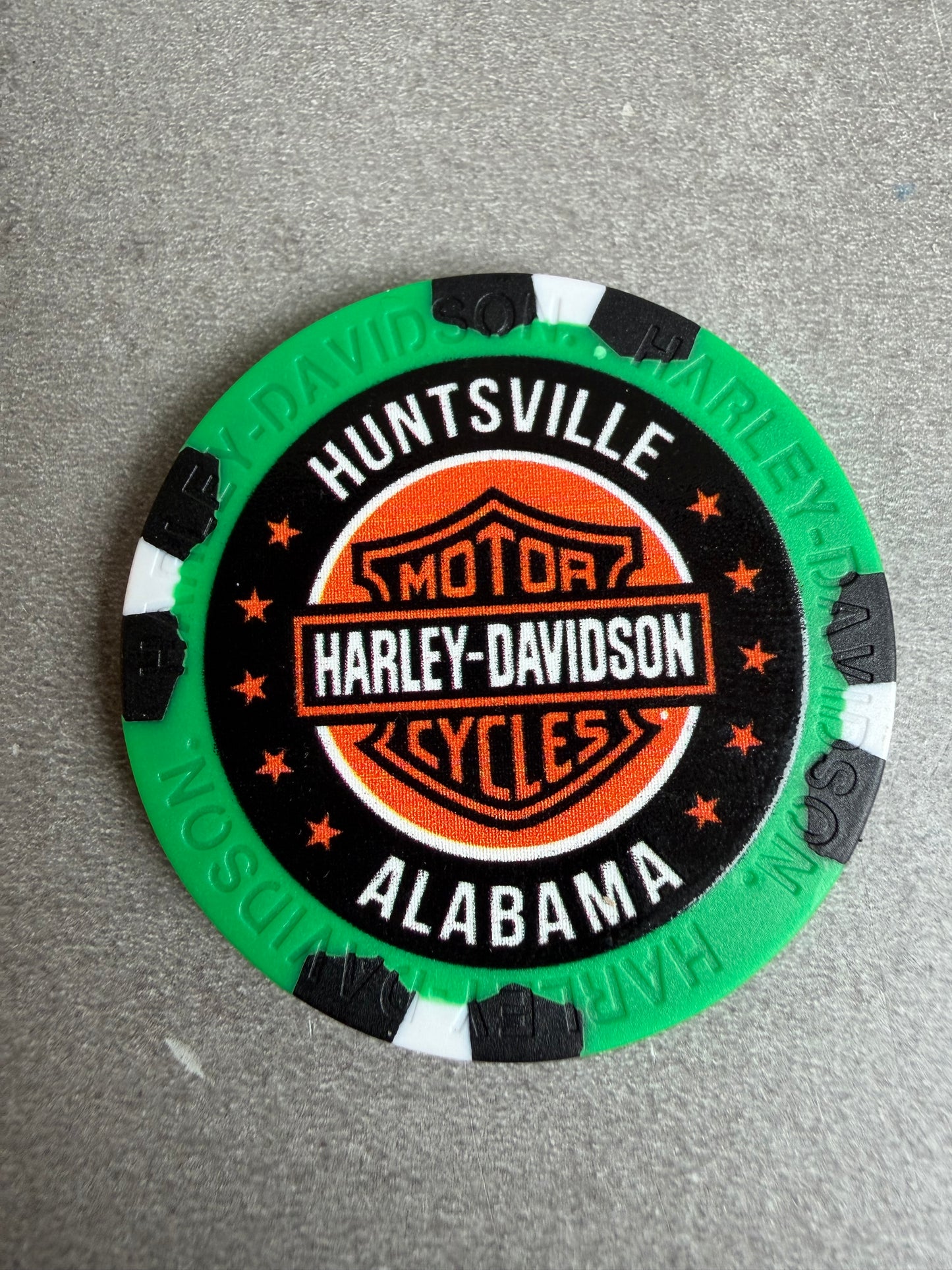 Harley Davidson jeton de poker Alabama Hunstville
