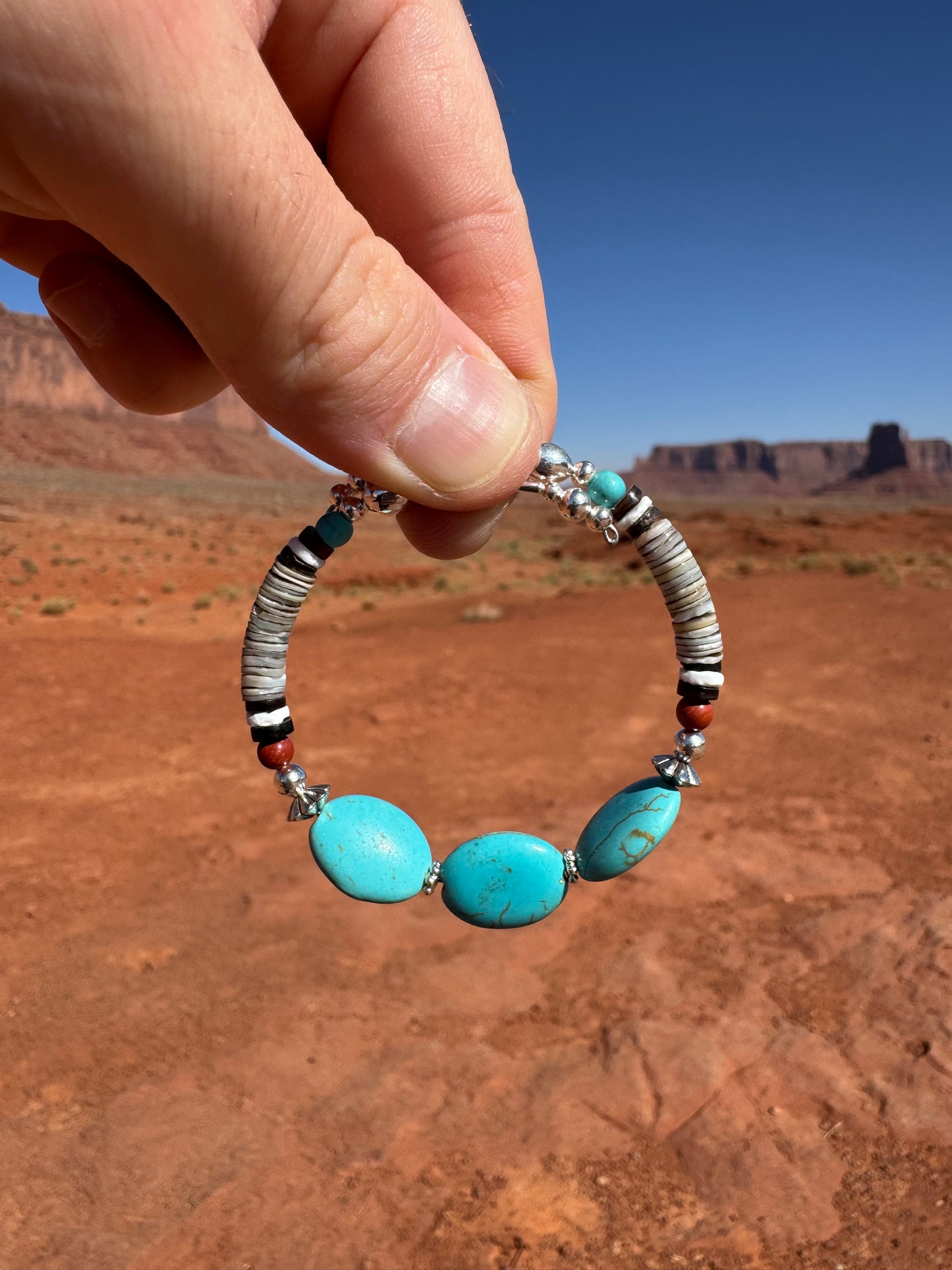 Bracelet Navajo provenant de Monument Valley (taille ajustable)