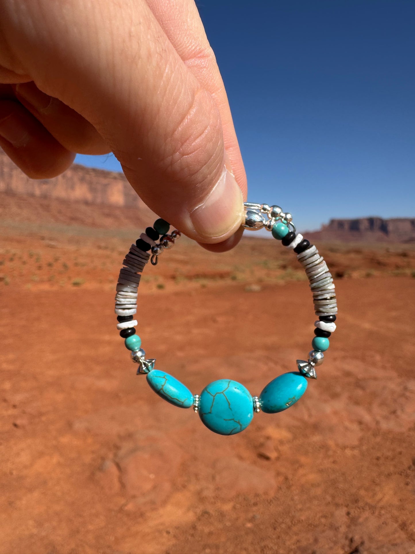 Bracelet Navajo provenant de Monument Valley (taille ajustable)