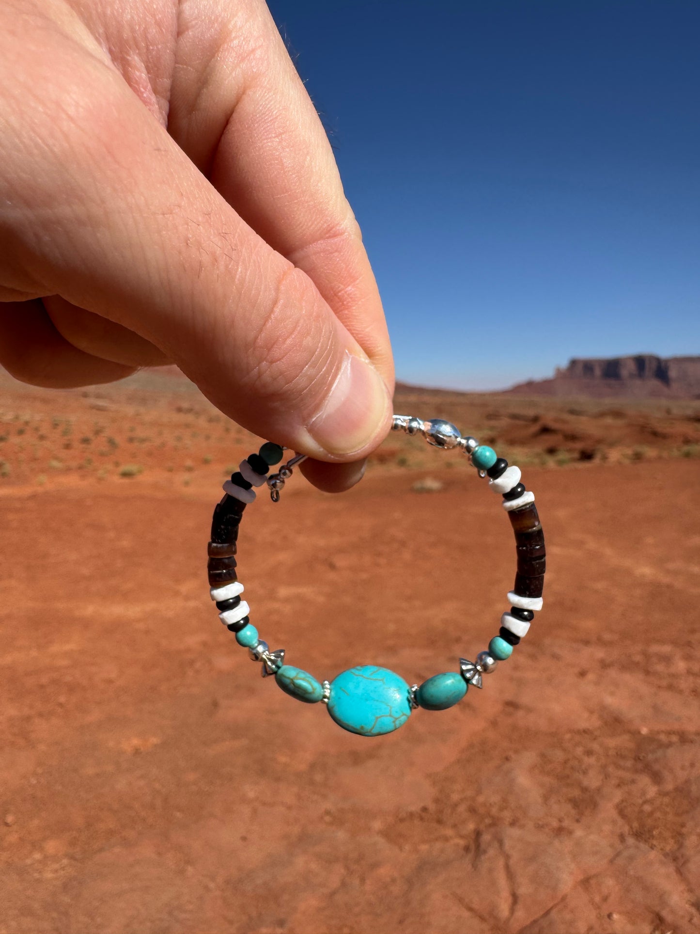Bracelet Navajo provenant de Monument Valley (taille ajustable)