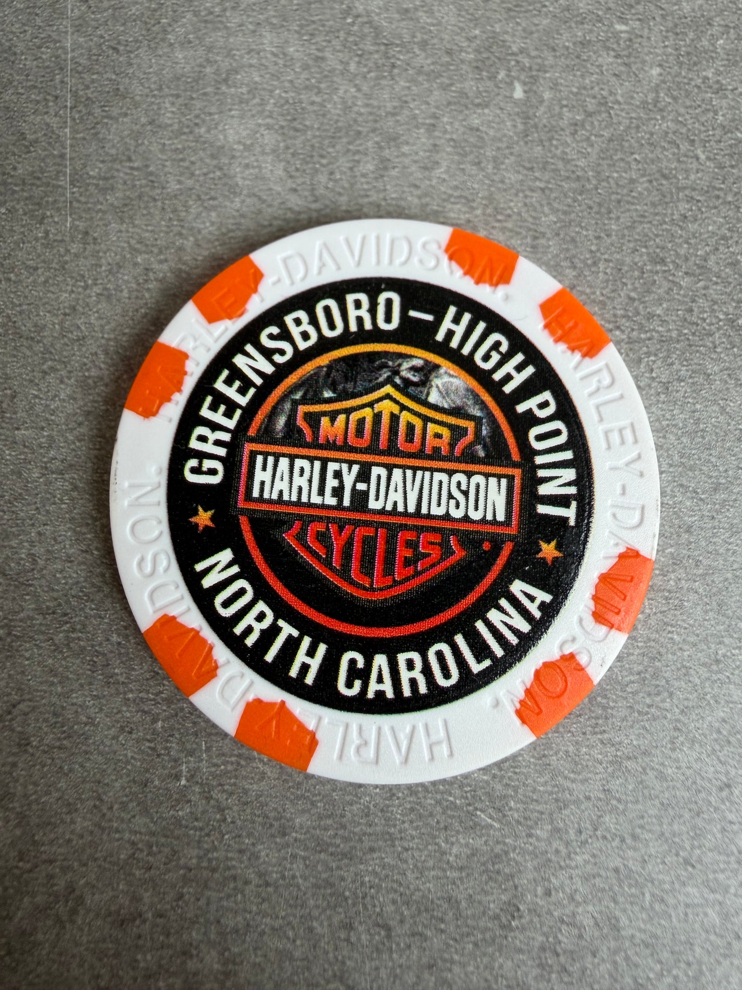 Harley Davidson jeton de poker North Carolina Greensboro
