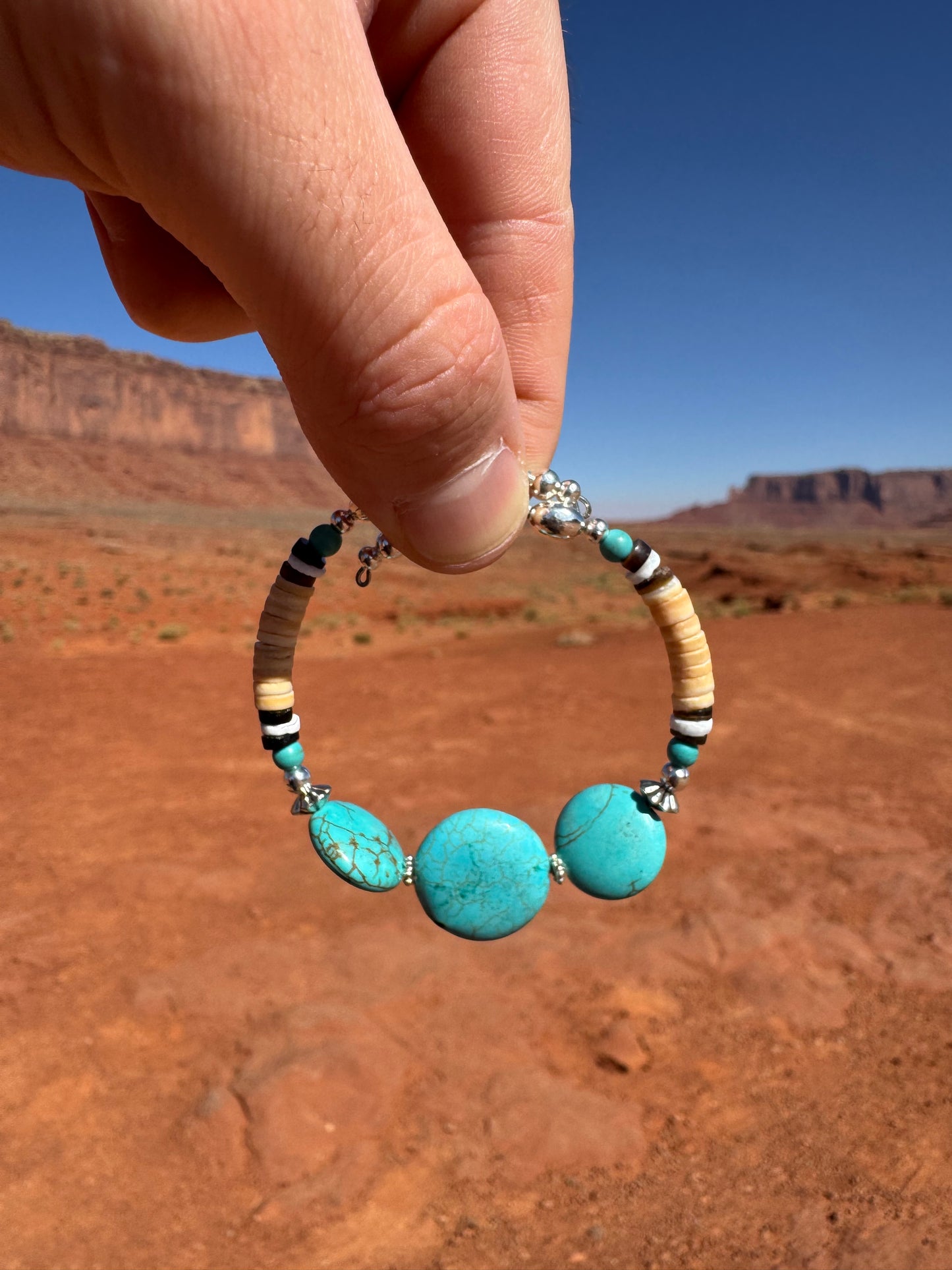 Bracelet Navajo provenant de Monument Valley (taille ajustable)