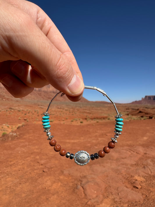 Bracelet Navajo provenant de Monument Valley (taille ajustable)