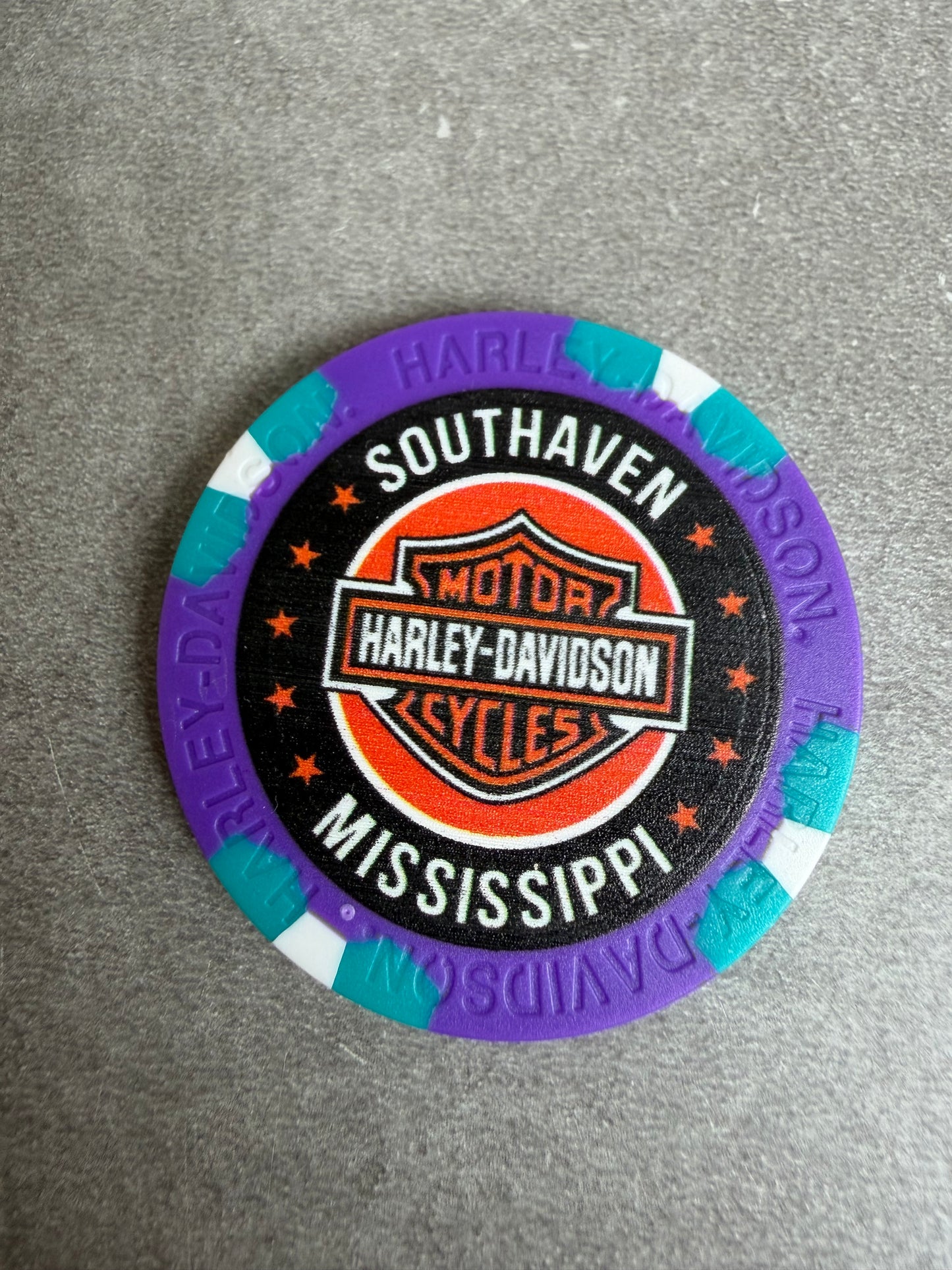 Harley Davidson jeton de poker Mississipi Southaven