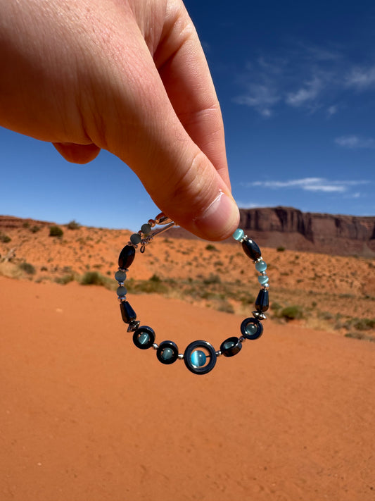 Bracelet Navajo authentique provenant de Monument Valley (taille ajustable)