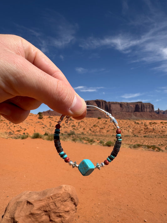 Bracelet Navajo authentique provenant de Monument Valley (taille ajustable)