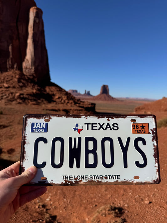 COWBOYS plaque en métal 15x30 cm
