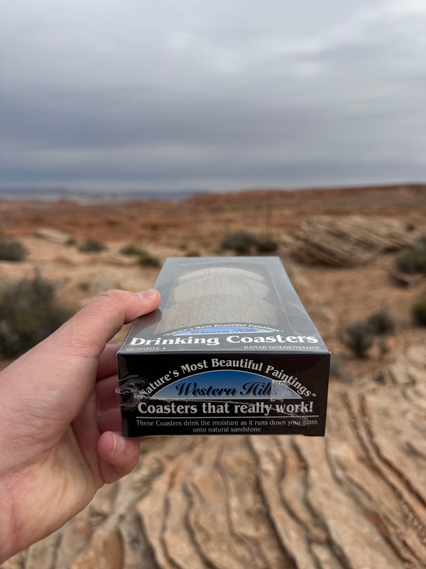 Dessous de verre en sable de l’Utah (lot de 4)