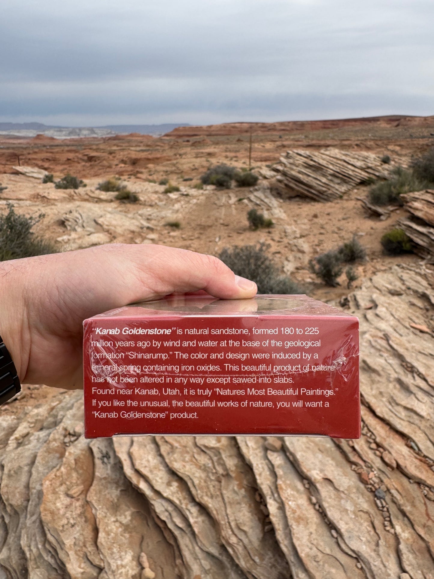 Dessous de verre en pierre de l’Utah (lot de 4)
