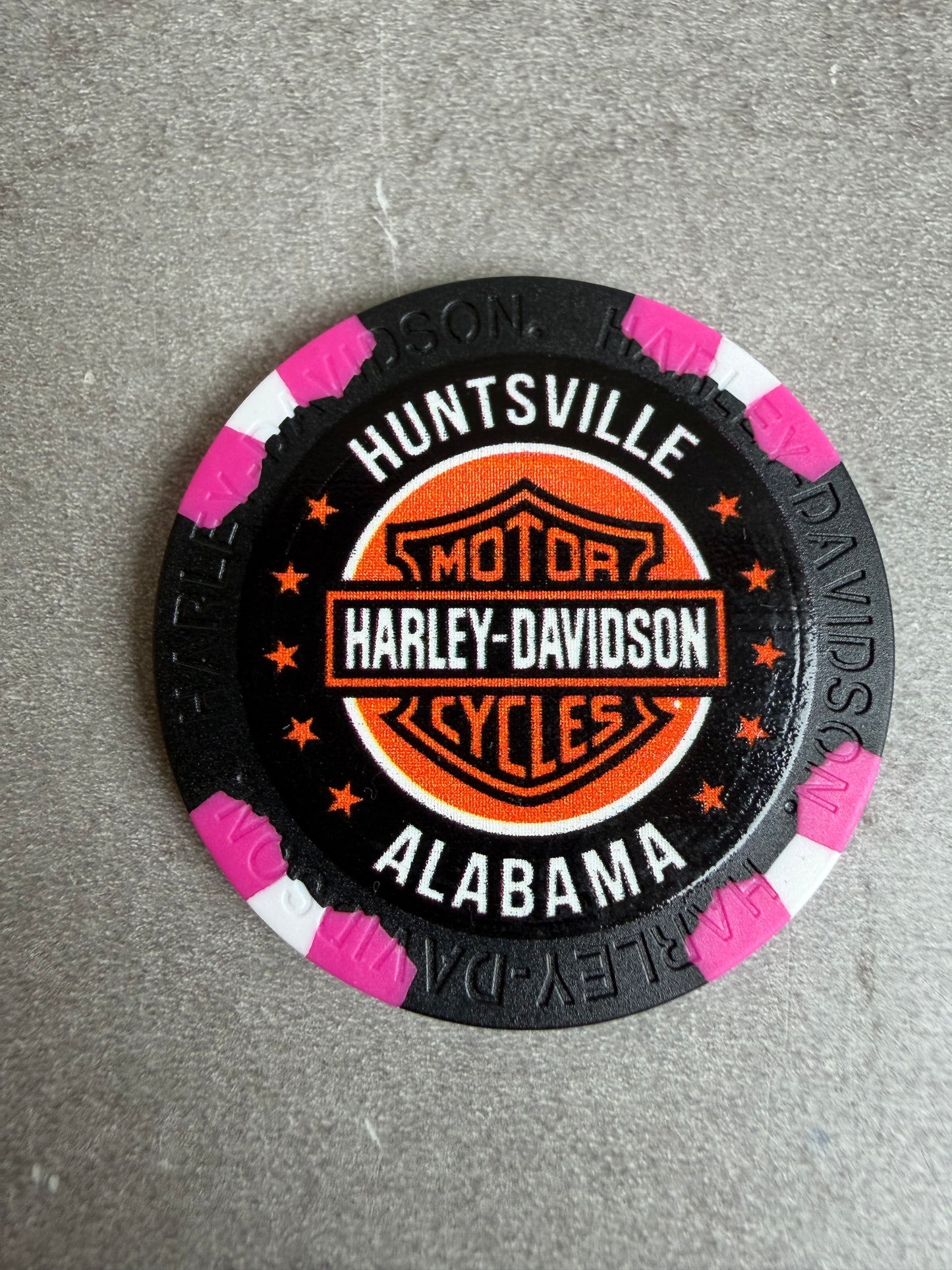 Harley Davidson jeton de poker Alabama Hunstville