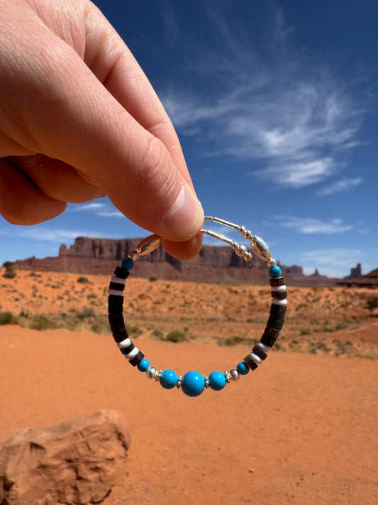 Bracelet Navajo authentique provenant de Monument Valley (taille ajustable)
