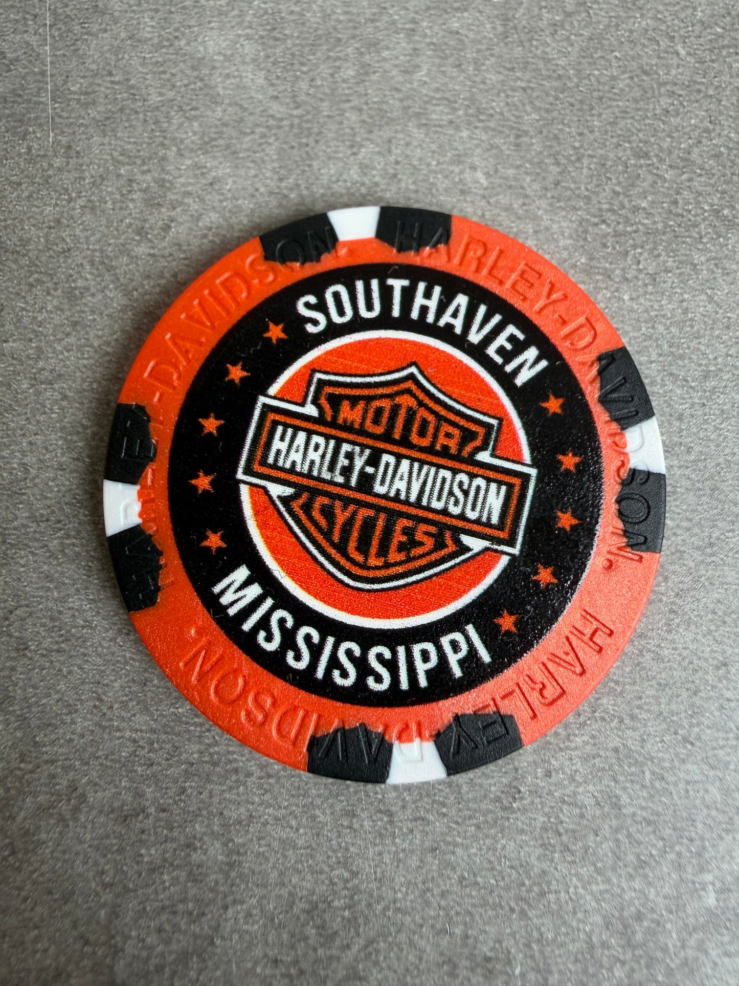 Harley Davidson jeton de poker Mississipi Southaven