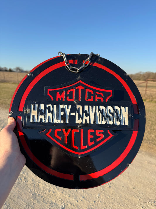 Plaque en métal Harley Davidson (38 cm)