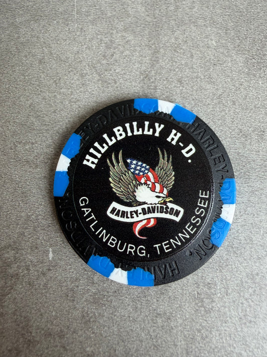 Harley Davidson jeton de poker 250 ans USA Tennessee Gatlinburg