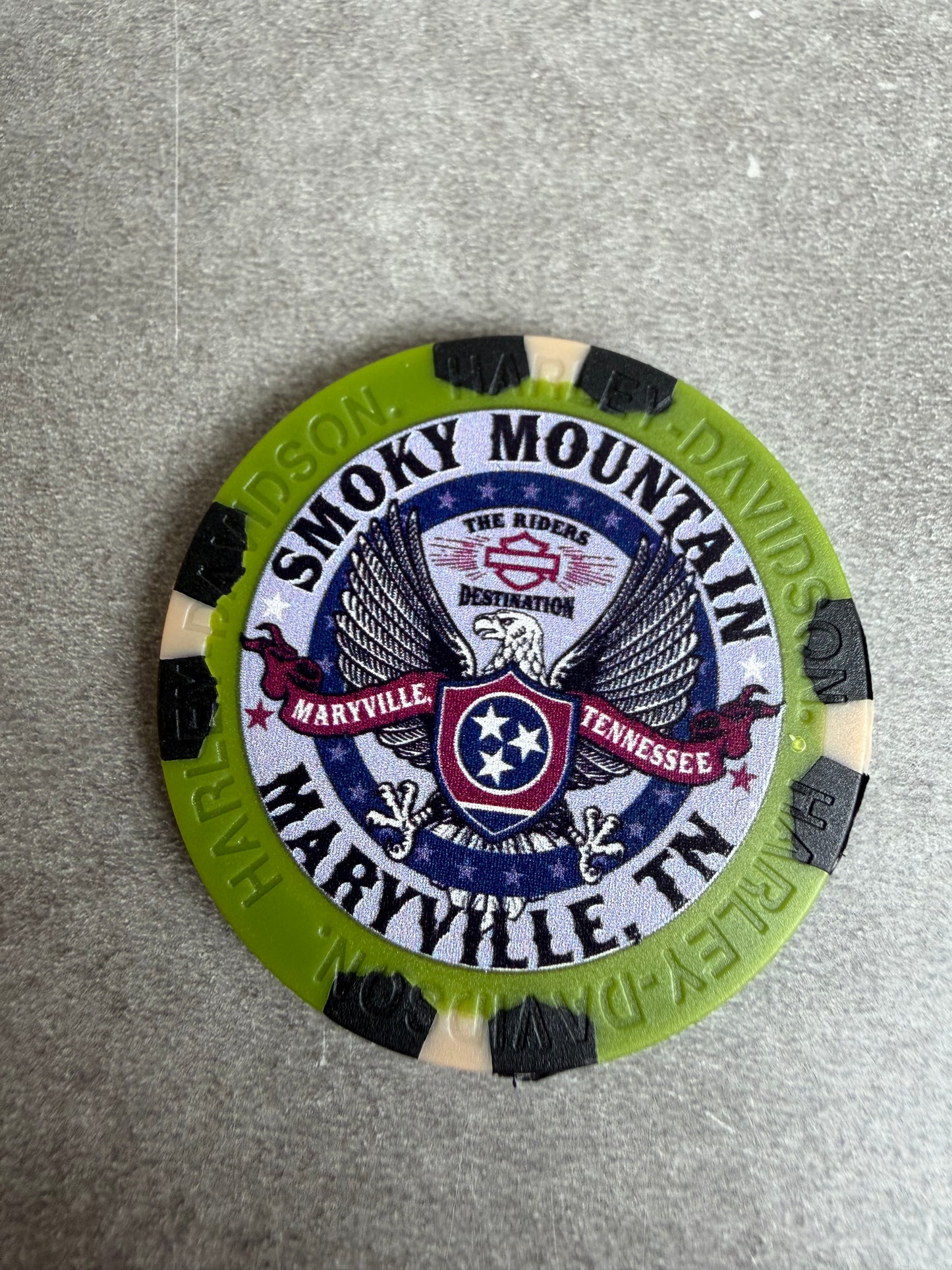 Harley Davidson jeton de poker Tennessee Maryville