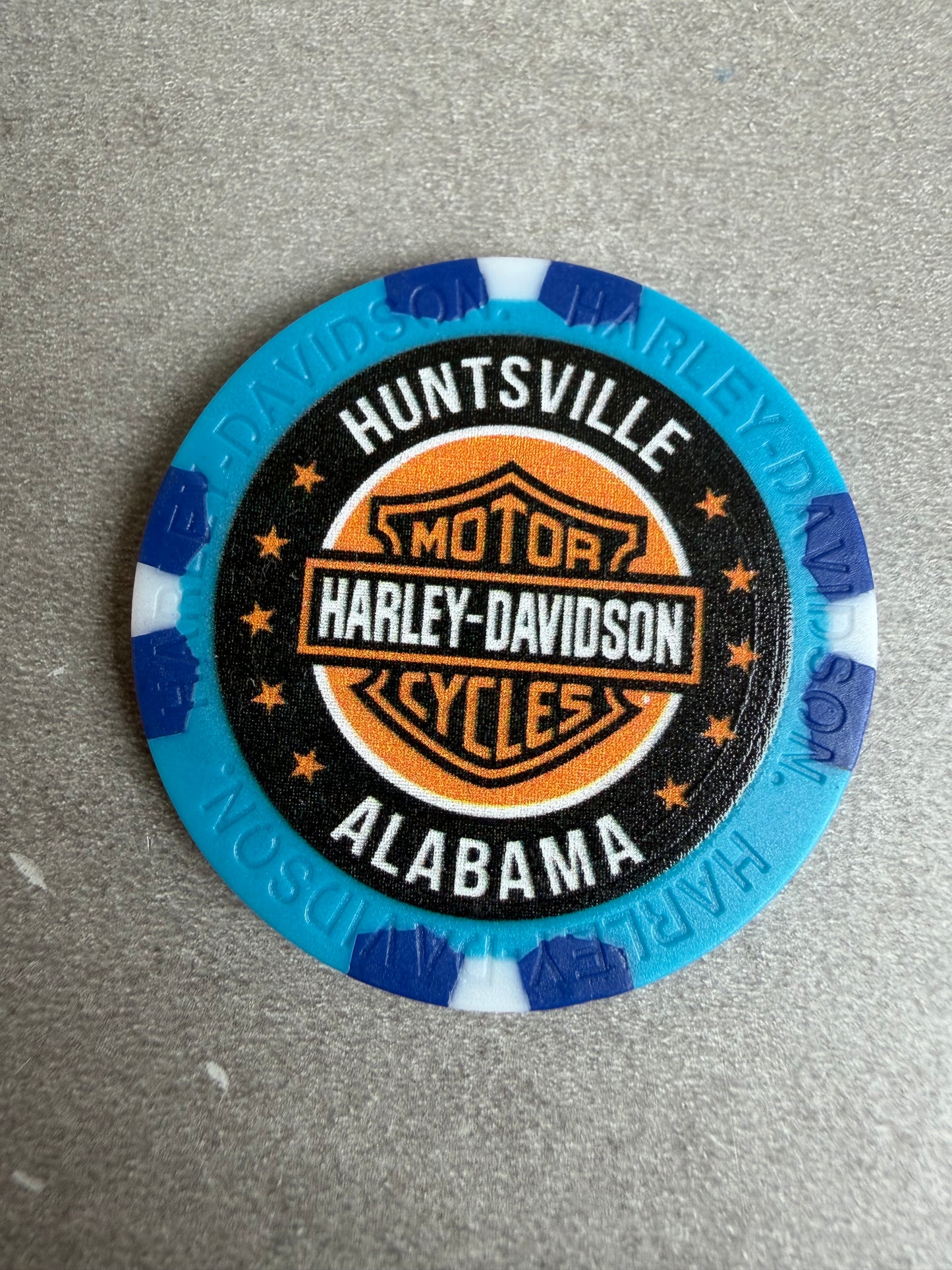 Harley Davidson jeton de poker Alabama Hunstville