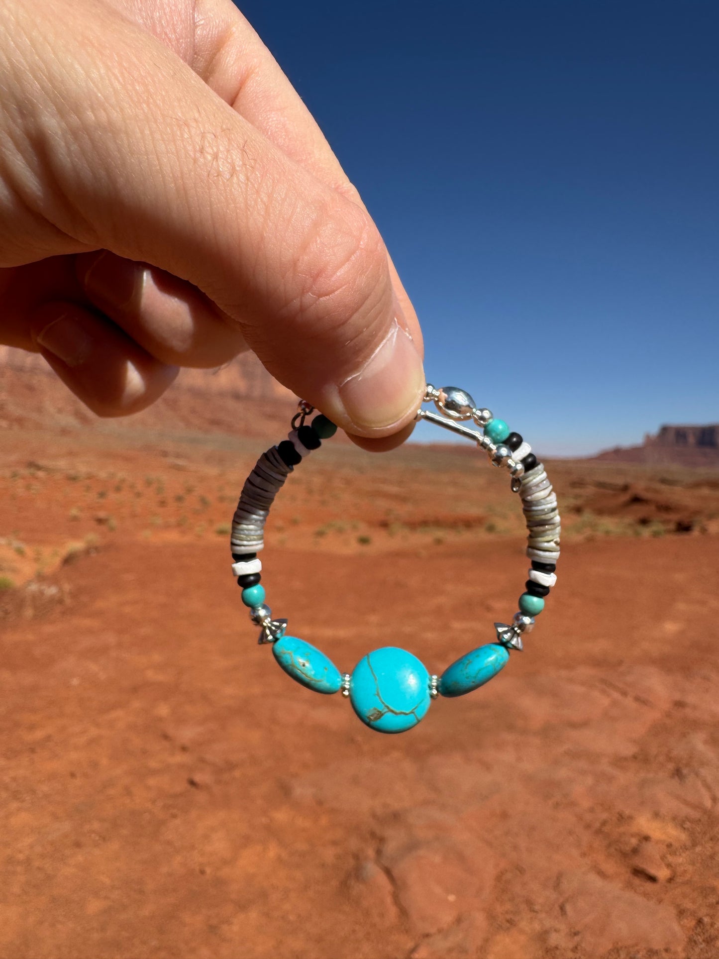 Bracelet Navajo provenant de Monument Valley (taille ajustable)
