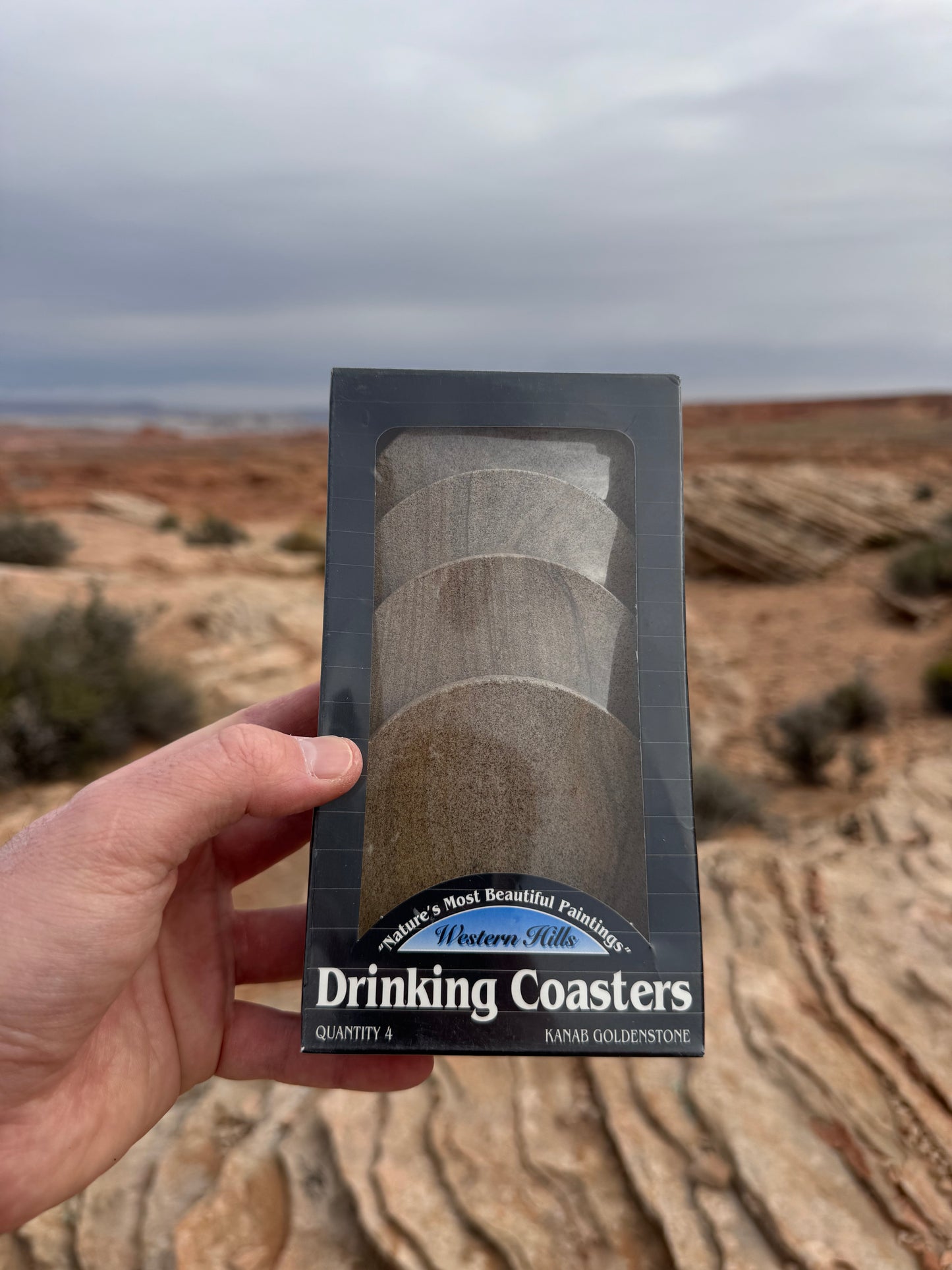 Dessous de verre en sable de l’Utah (lot de 4)