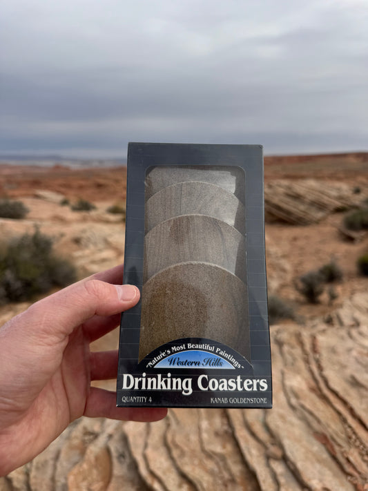 Dessous de verre en sable de l’Utah (lot de 4)