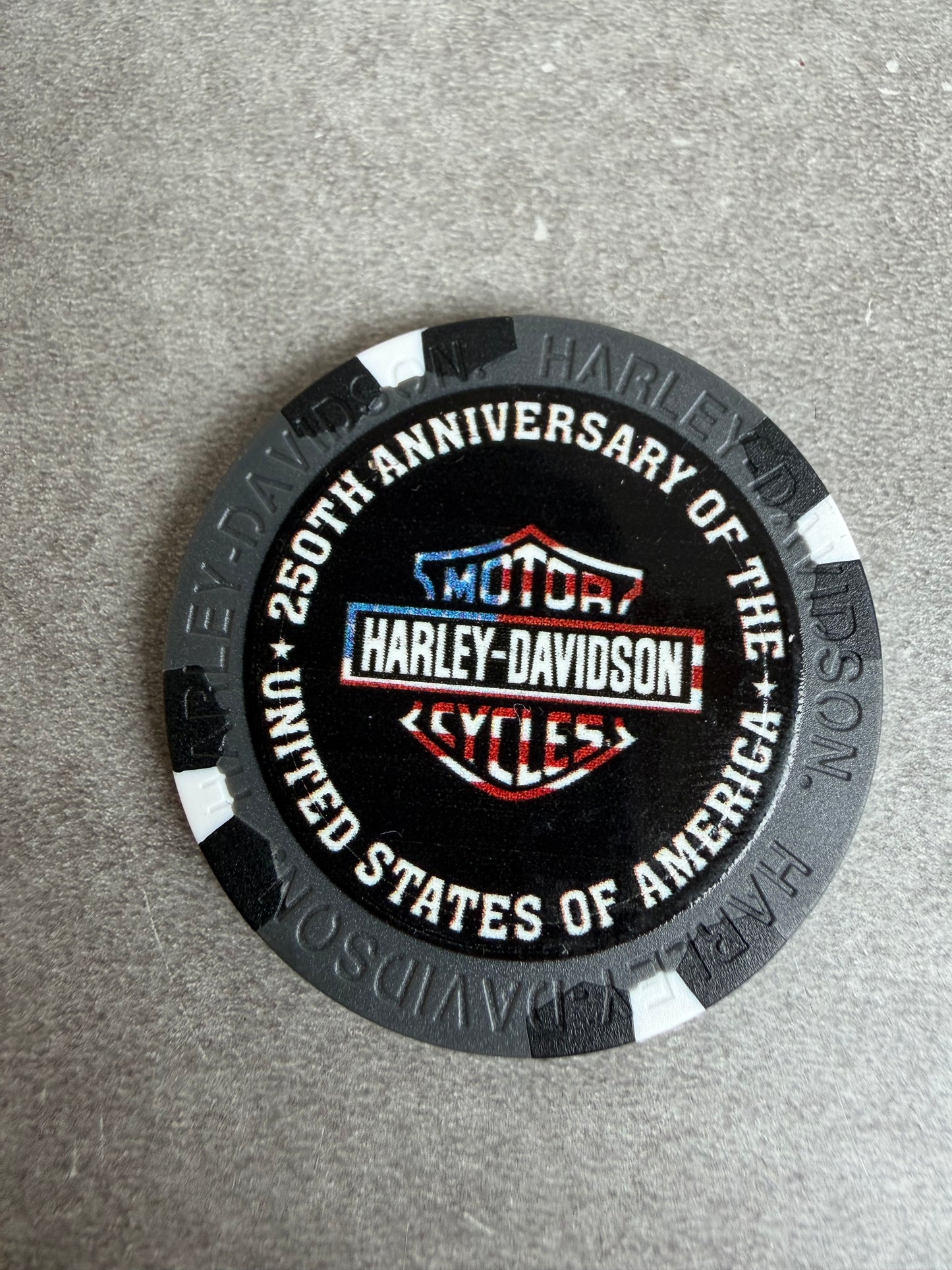 Harley Davidson jeton de poker 250 ans USA Tennessee Gatlinburg