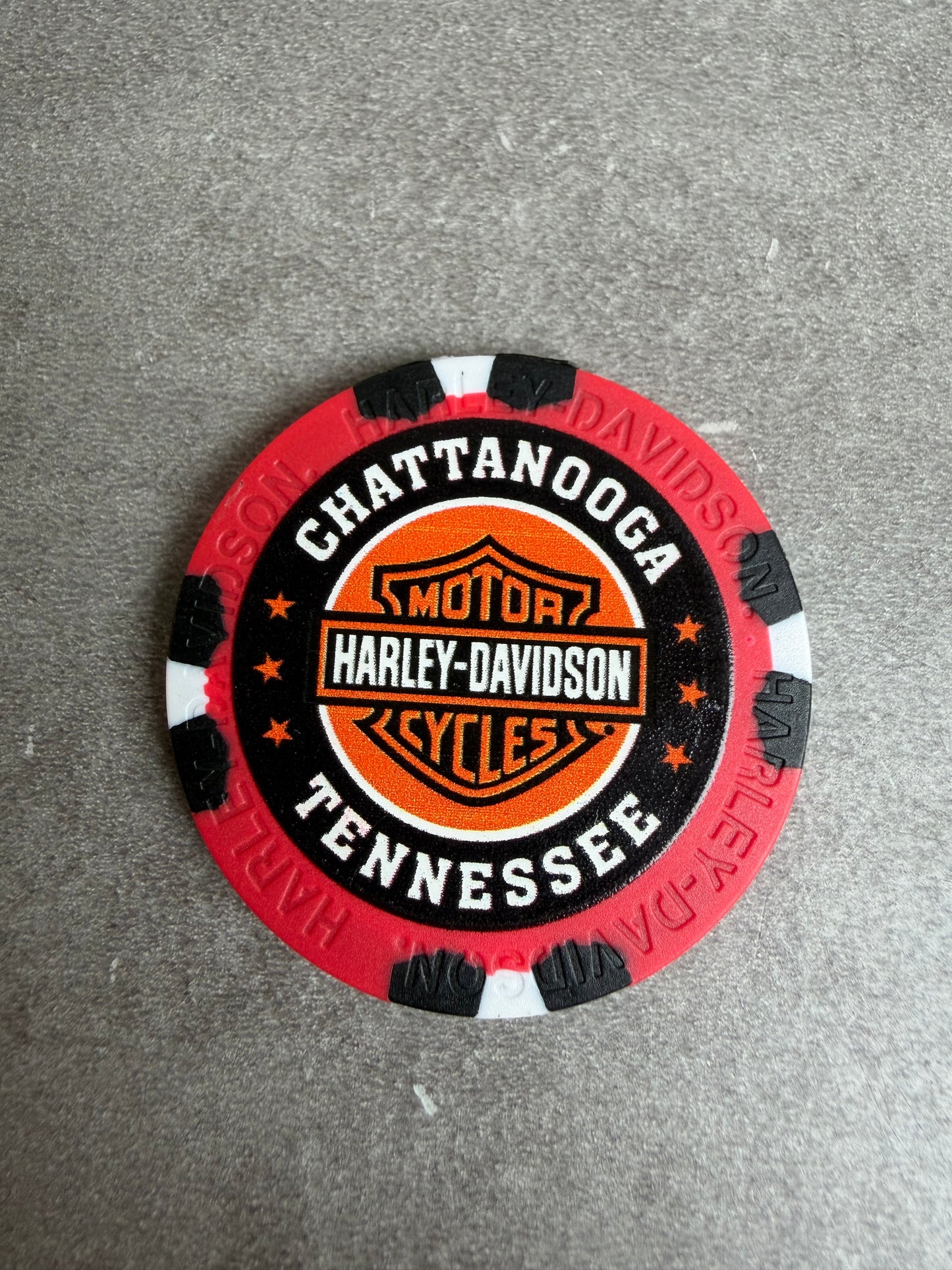 Harley Davidson jeton de poker Tennessee Chatanooga