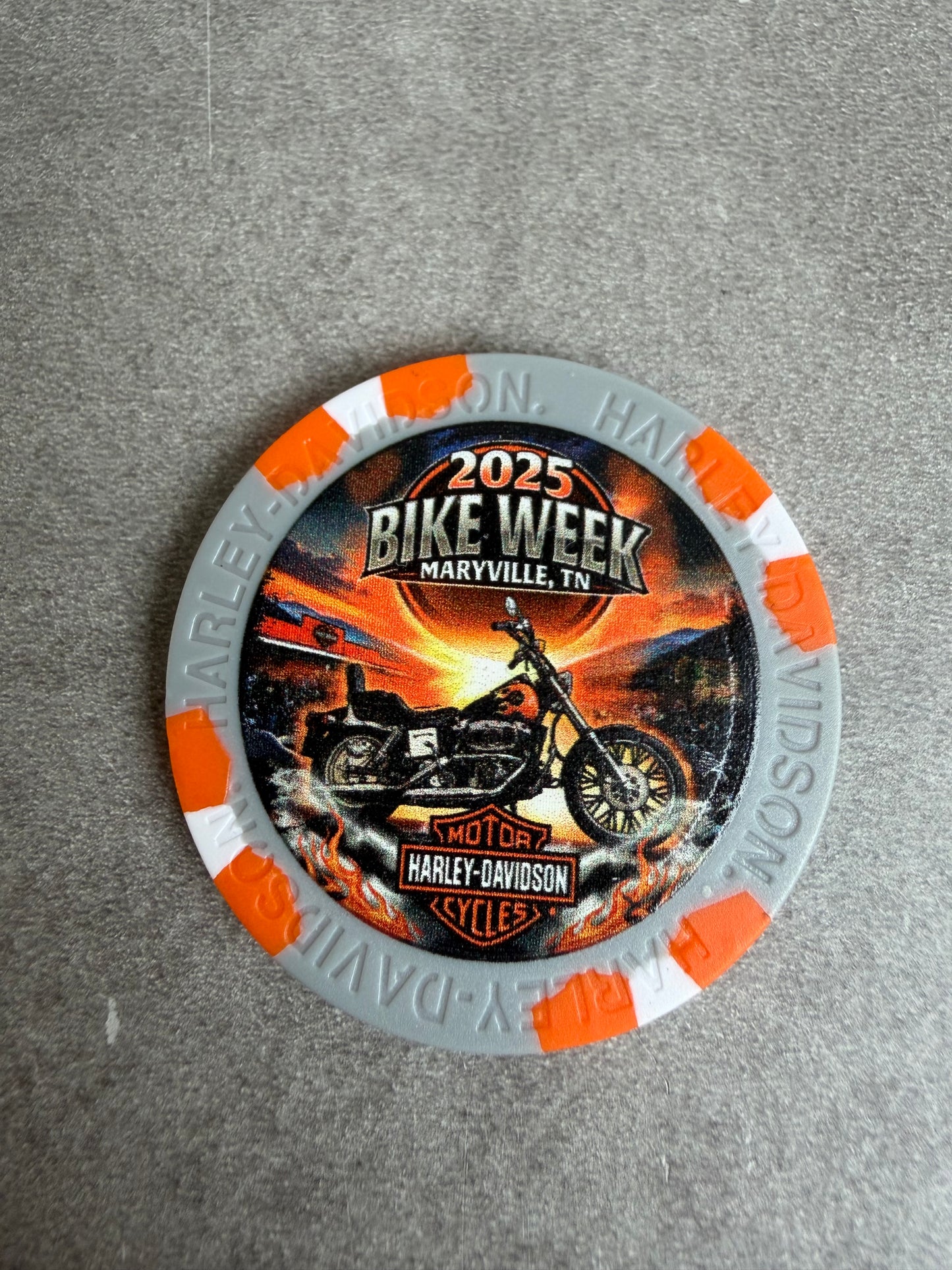 Harley Davidson jeton de poker Bike Week 2025 Tennessee