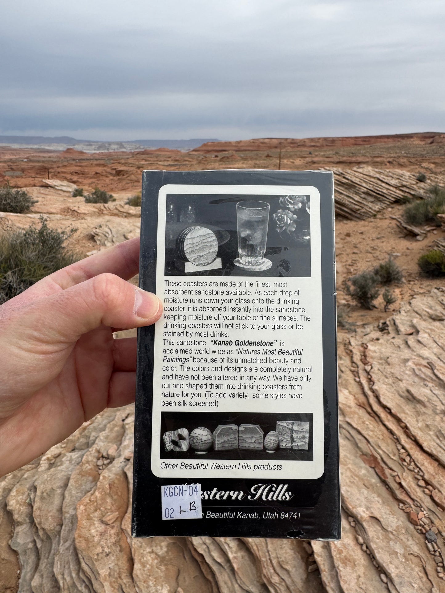 Dessous de verre en sable de l’Utah (lot de 4)
