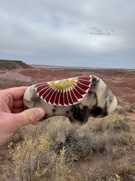Bison Poterie Navajo authentique provenant de Gallup (Nouveau-Mexique)