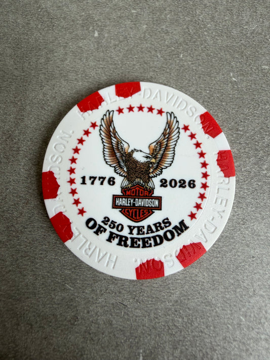 Harley Davidson jeton de poker 250 ans USA Tennessee Gatlinburg
