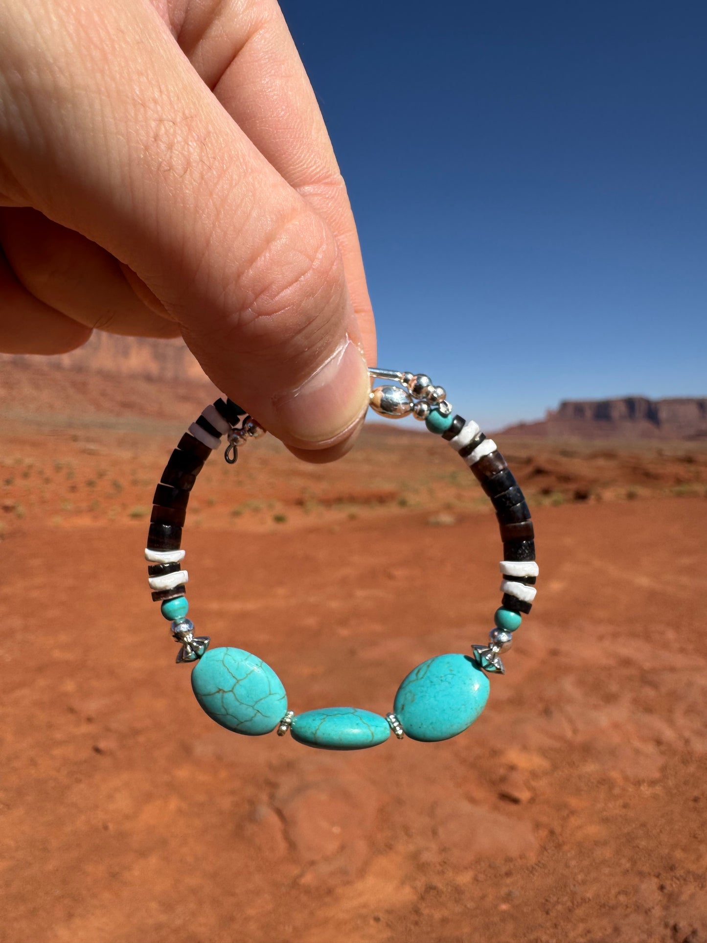 Bracelet Navajo provenant de Monument Valley (taille ajustable)