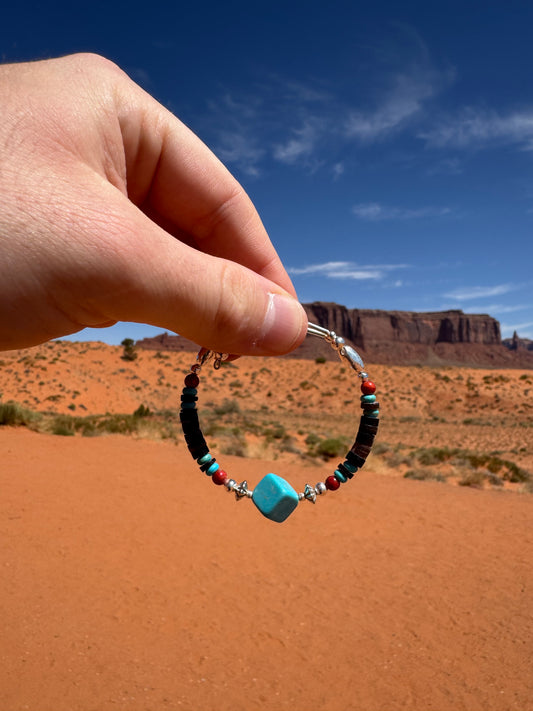 Bracelet Navajo authentique provenant de Monument Valley (taille ajustable)