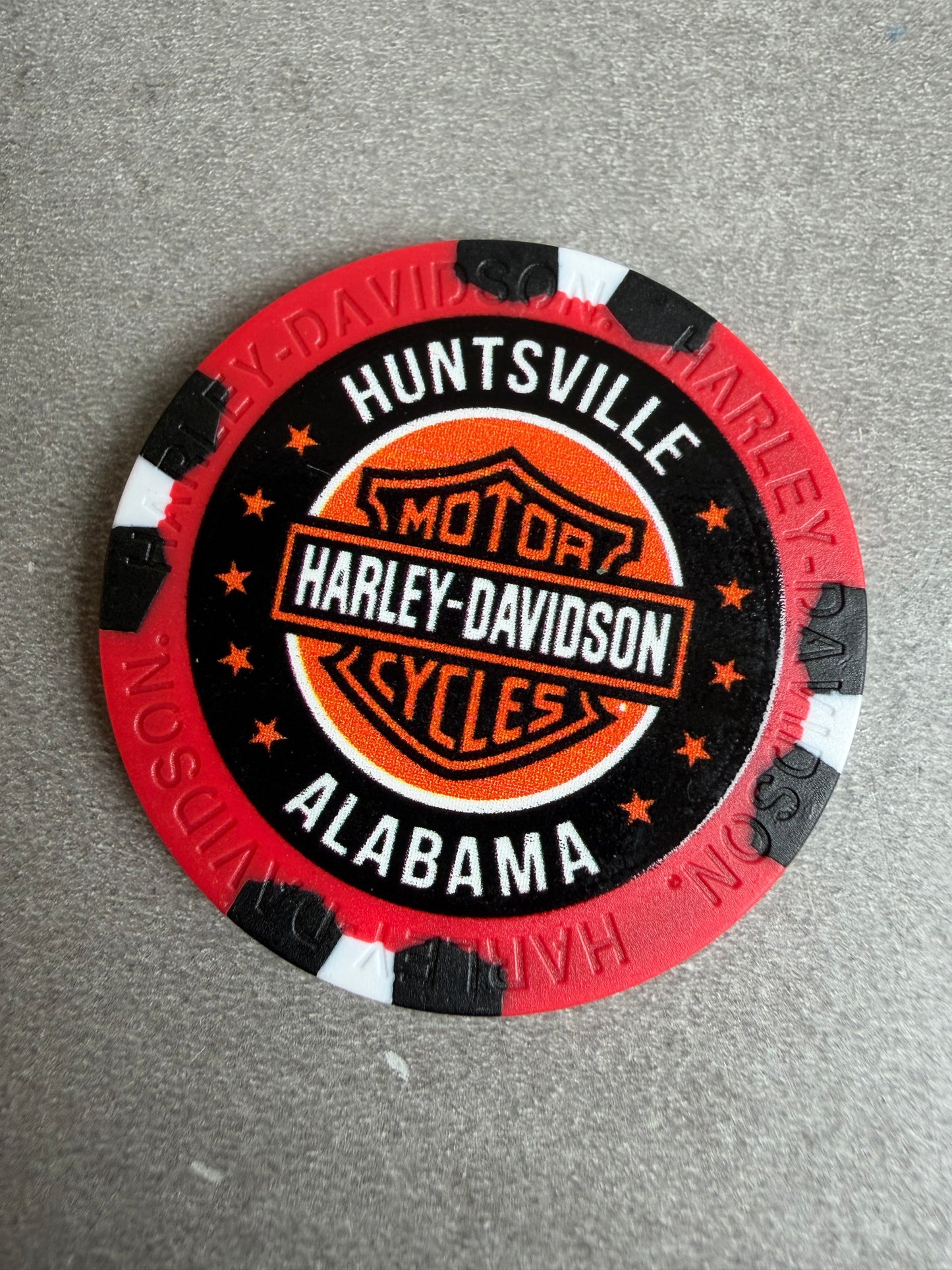 Harley Davidson jeton de poker Alabama Hunstville