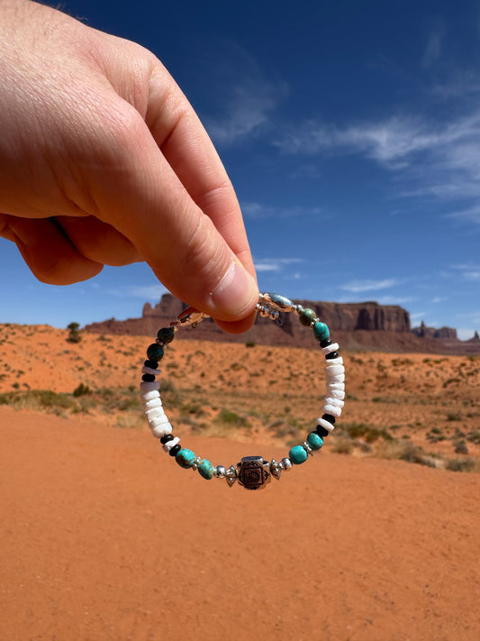 Bracelet Navajo authentique provenant de Monument Valley (taille ajustable)