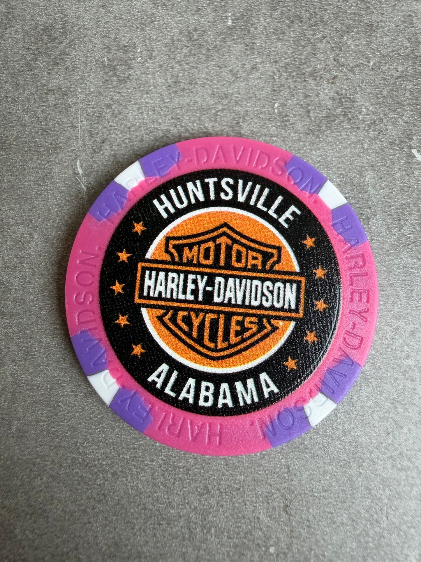 Harley Davidson jeton de poker Alabama Hunstville