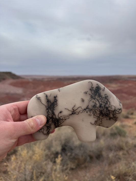 Bison Poterie Navajo authentique provenant de Gallup (Nouveau-Mexique)